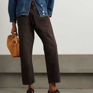 R13 LOW RISE CROPPED CROSSOVER JEANS